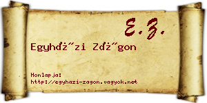 Egyházi Zágon névjegykártya
